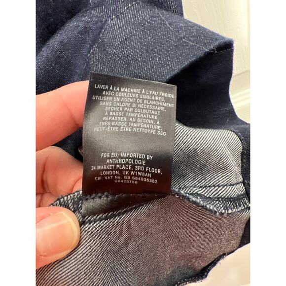 Anthropologie Holding Horses Clara Denim Tie Knot Sleeveless Dress 6 / Small - Picture 7 of 9